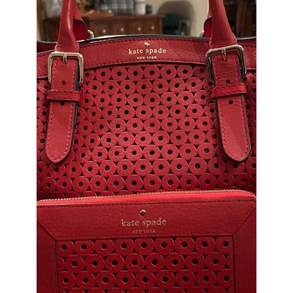 Kate Spade Mercer Island Sloan Maraschino Leather Satchel with